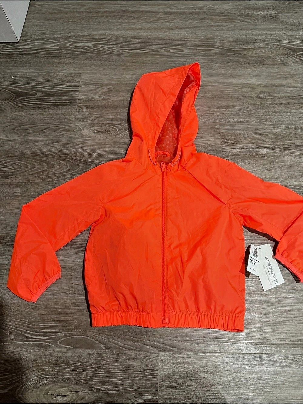 Old Navy Hooded Rain Jacket in Orange Size XS NWT